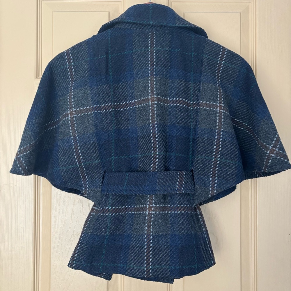 GAP | Navy Wool Blend Dark Academia Preppy Cottagecore Caplet Jacket | Size XS - Picture 2 of 6